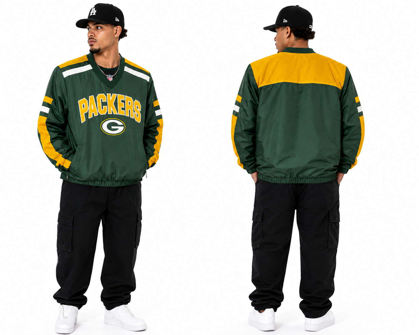 Green Bay Packers Men's Nylon Pullover Jacket