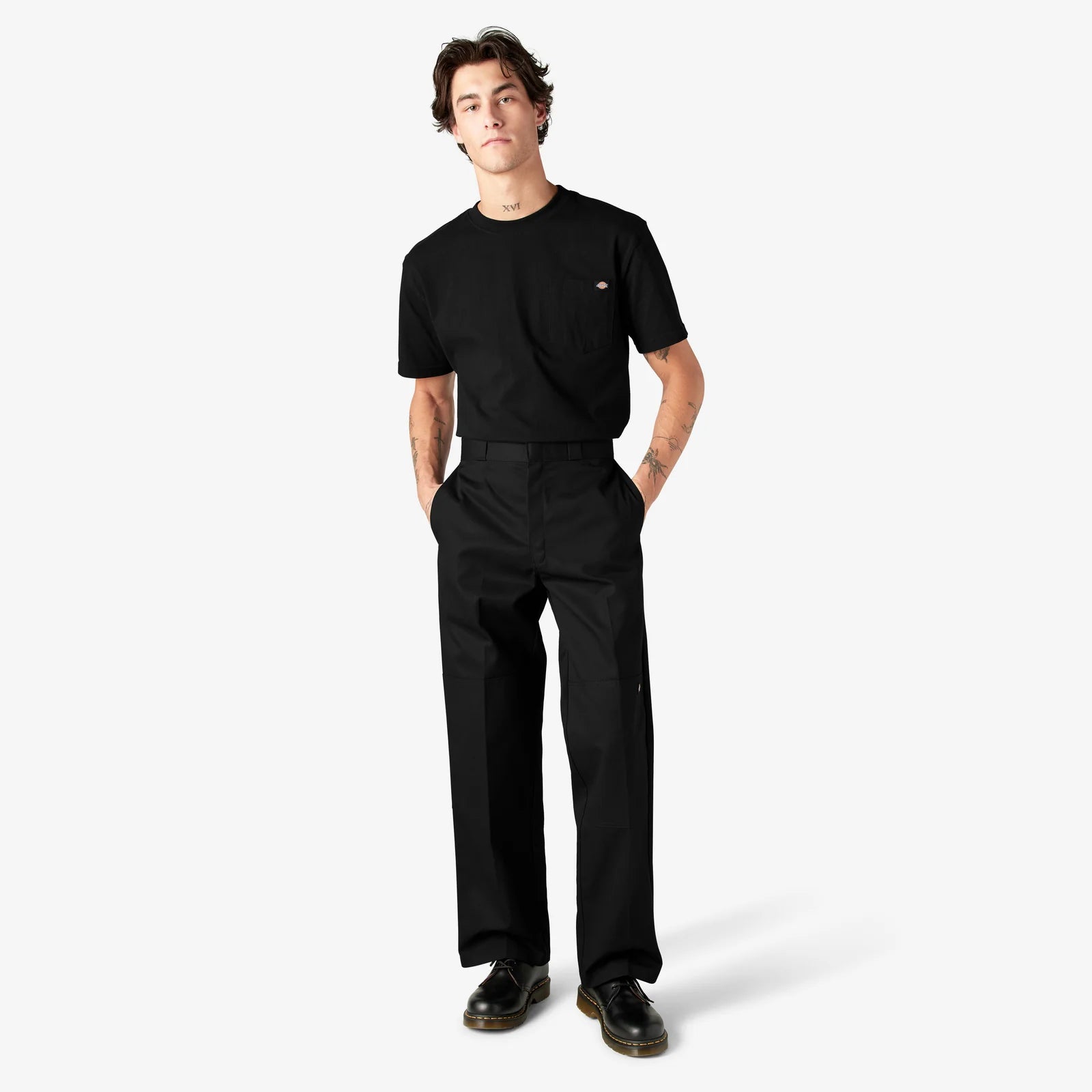 Dickies Loose Fit Double Knee Work Pants Black D85283