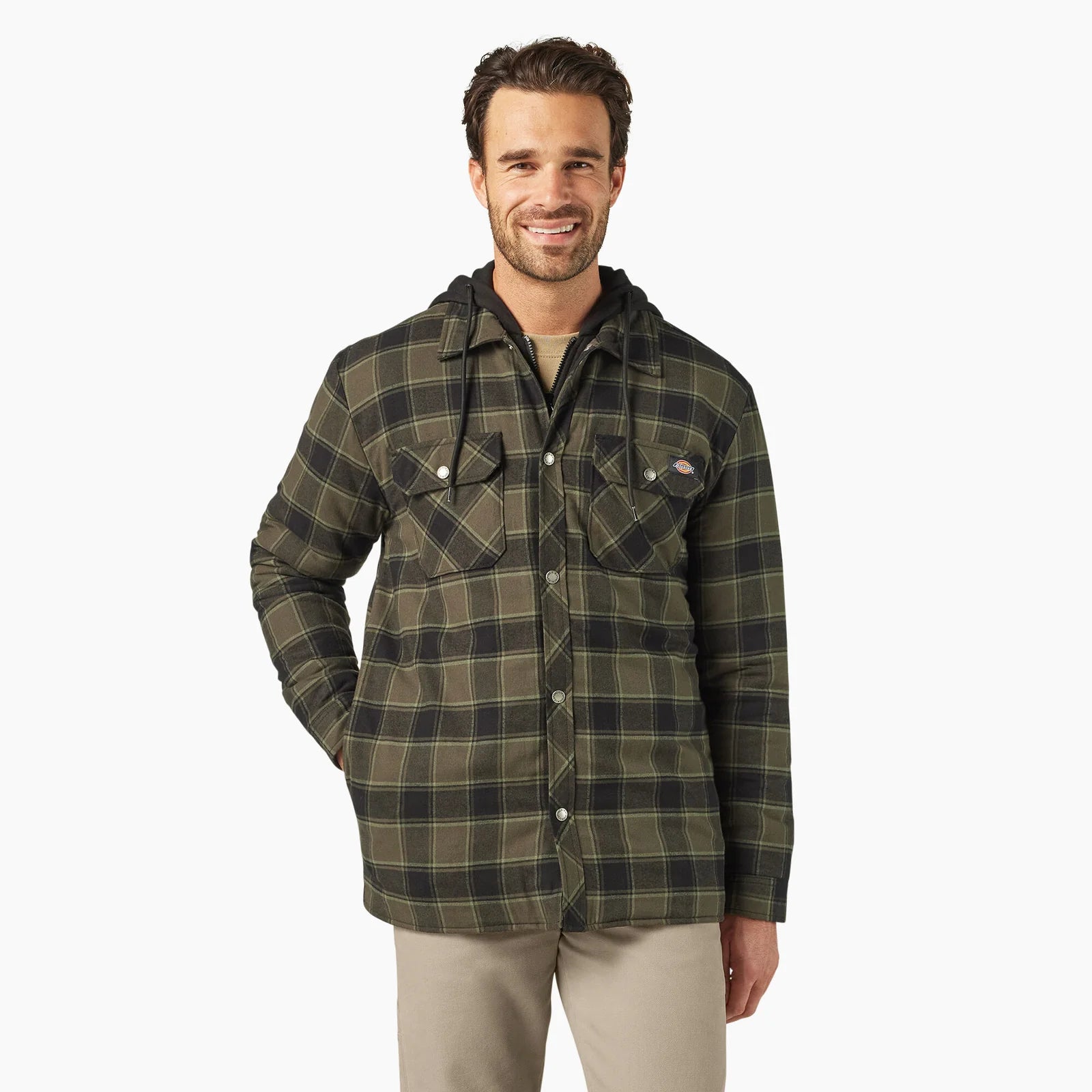 Dickies Water Repellent Flannel Hooded Shirt Jacket TJ211