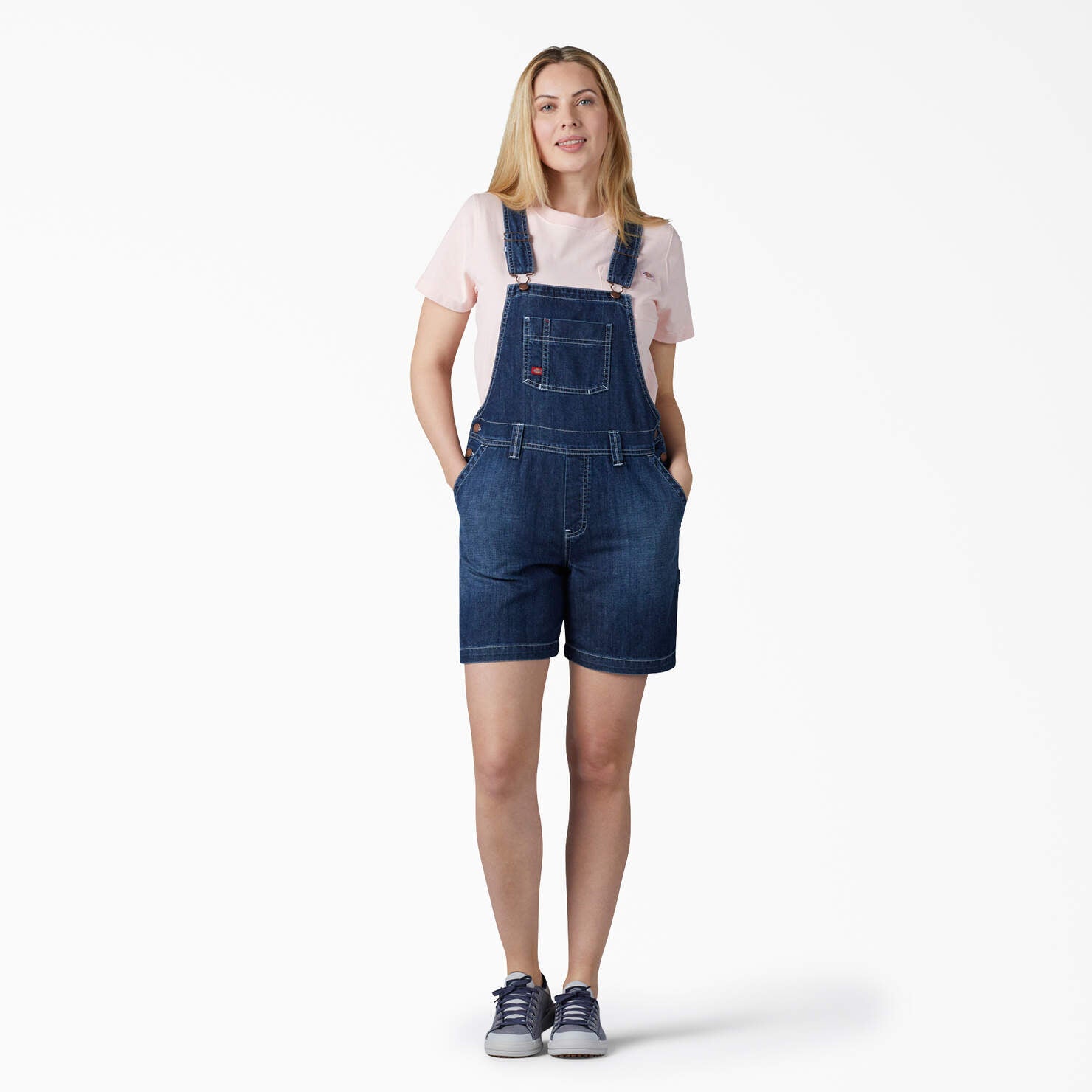 Women's Relaxed Fit Bib Shortalls, 7" FB204