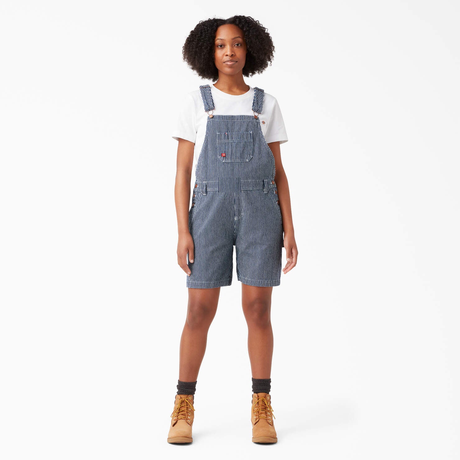 Women's Relaxed Fit Bib Shortalls, 7" FB204