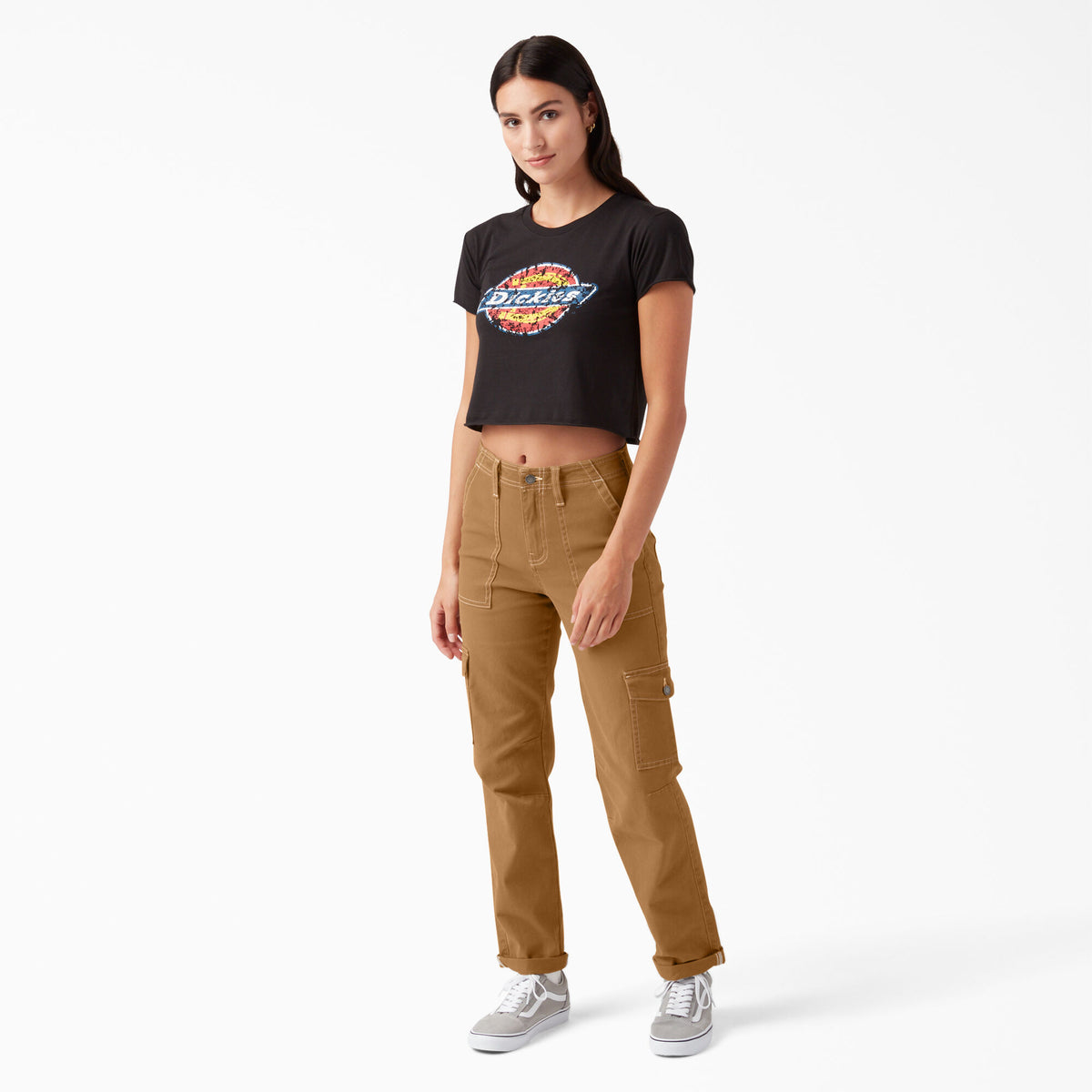 Women's Skinny Fit Cuffed Cargo Pants FPR52