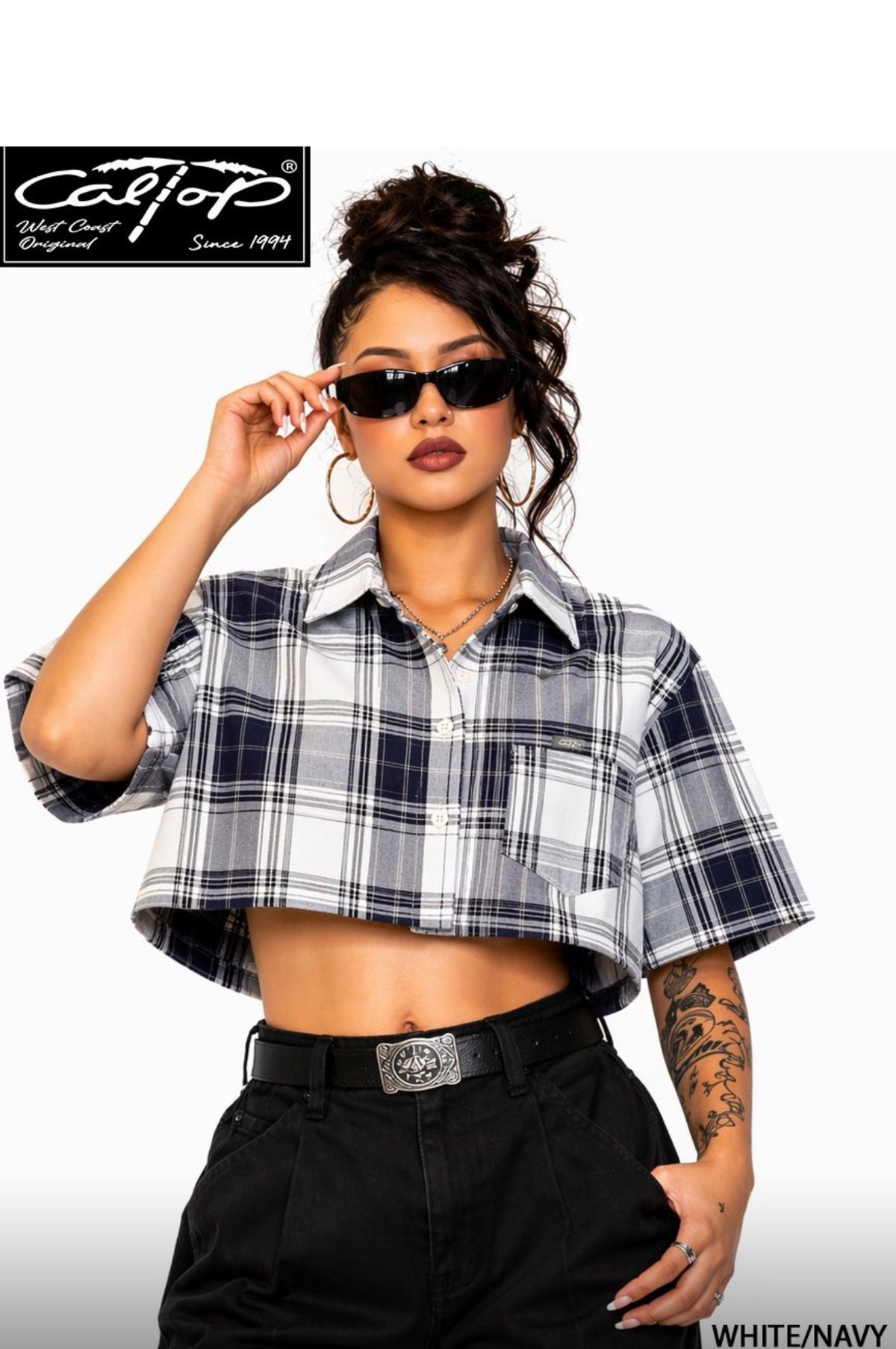 Women's Cal Top 1000 S/S Plaid Shirt