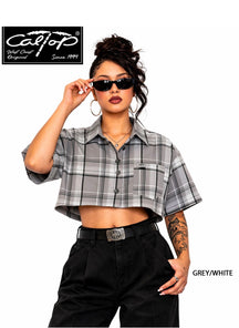 Women's Cal Top 1000 S/S Plaid Shirt