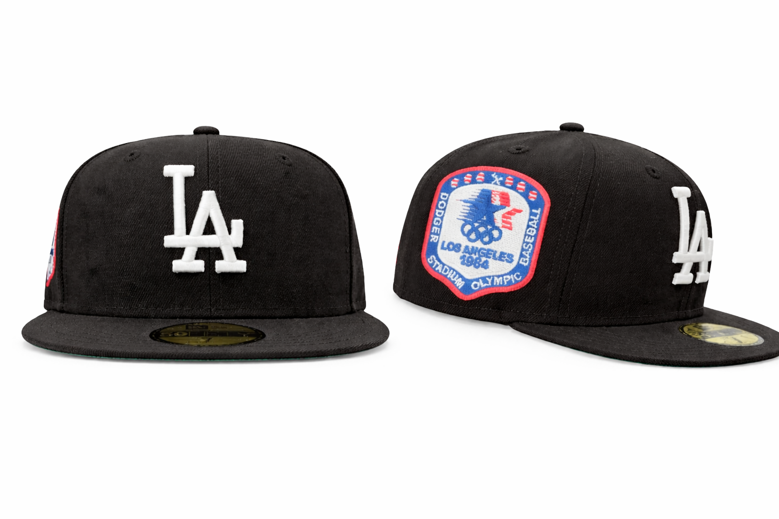New Era Los Angeles Dodgers Black 5950 W/Side Patch