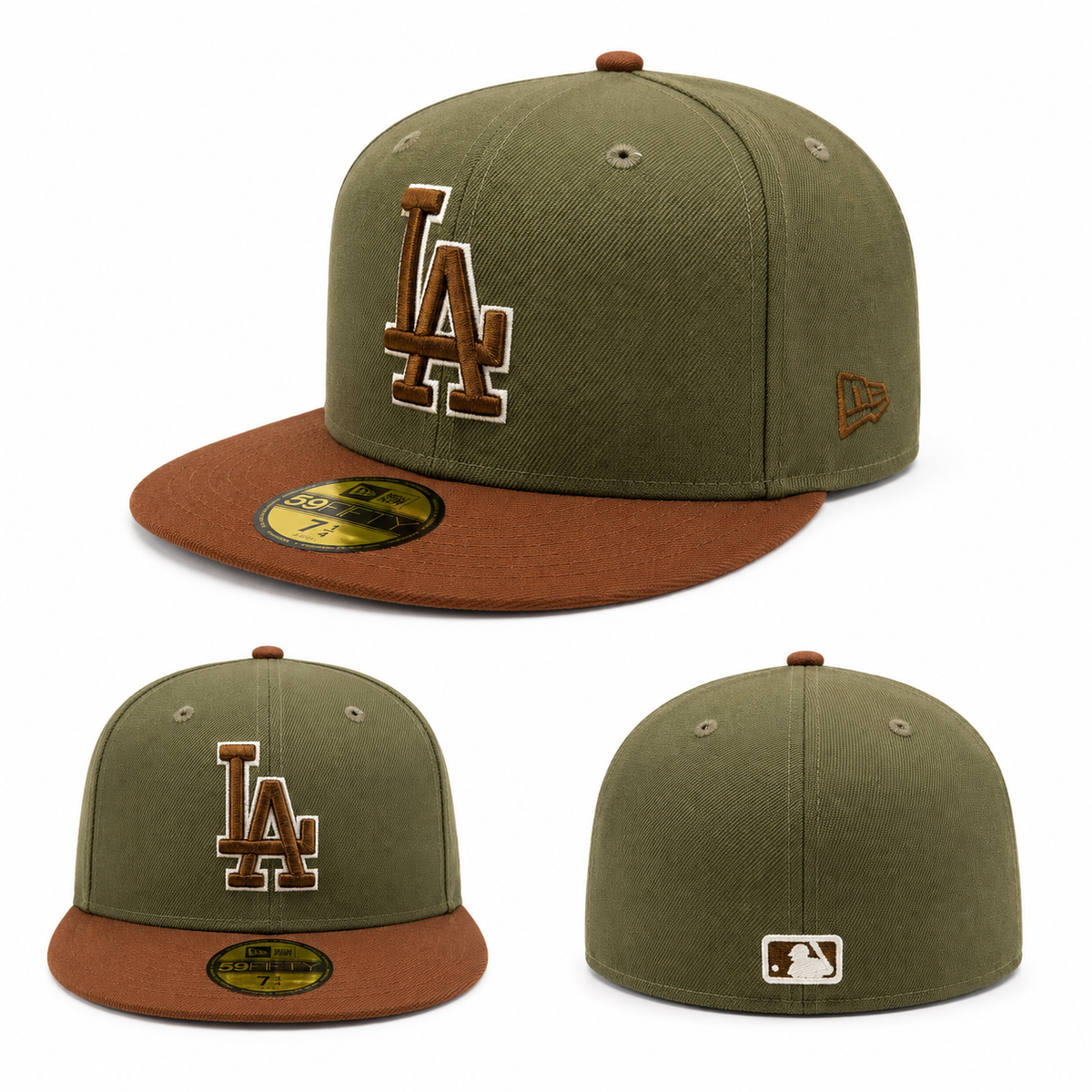 New Era 5950 Los Angeles Dodgers 2-Toned Olive & Brown 60904642