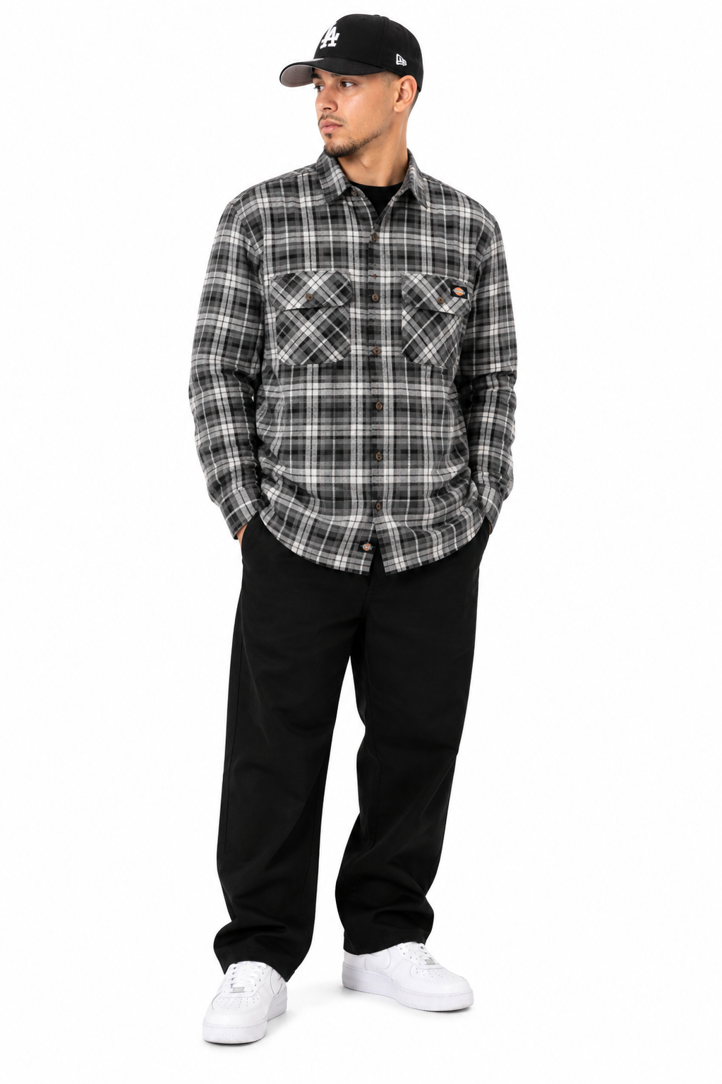 Dickies Woven Plaid Flannel Shirt A879LBLK