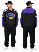 Men's Los Angeles Lakers V-Neck Windbreaker Pullover Jacket