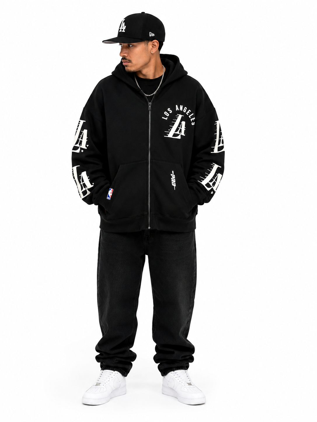 Pro Standard LA Lakers Pro M Drop Shoulder Full Zip Hoodie
