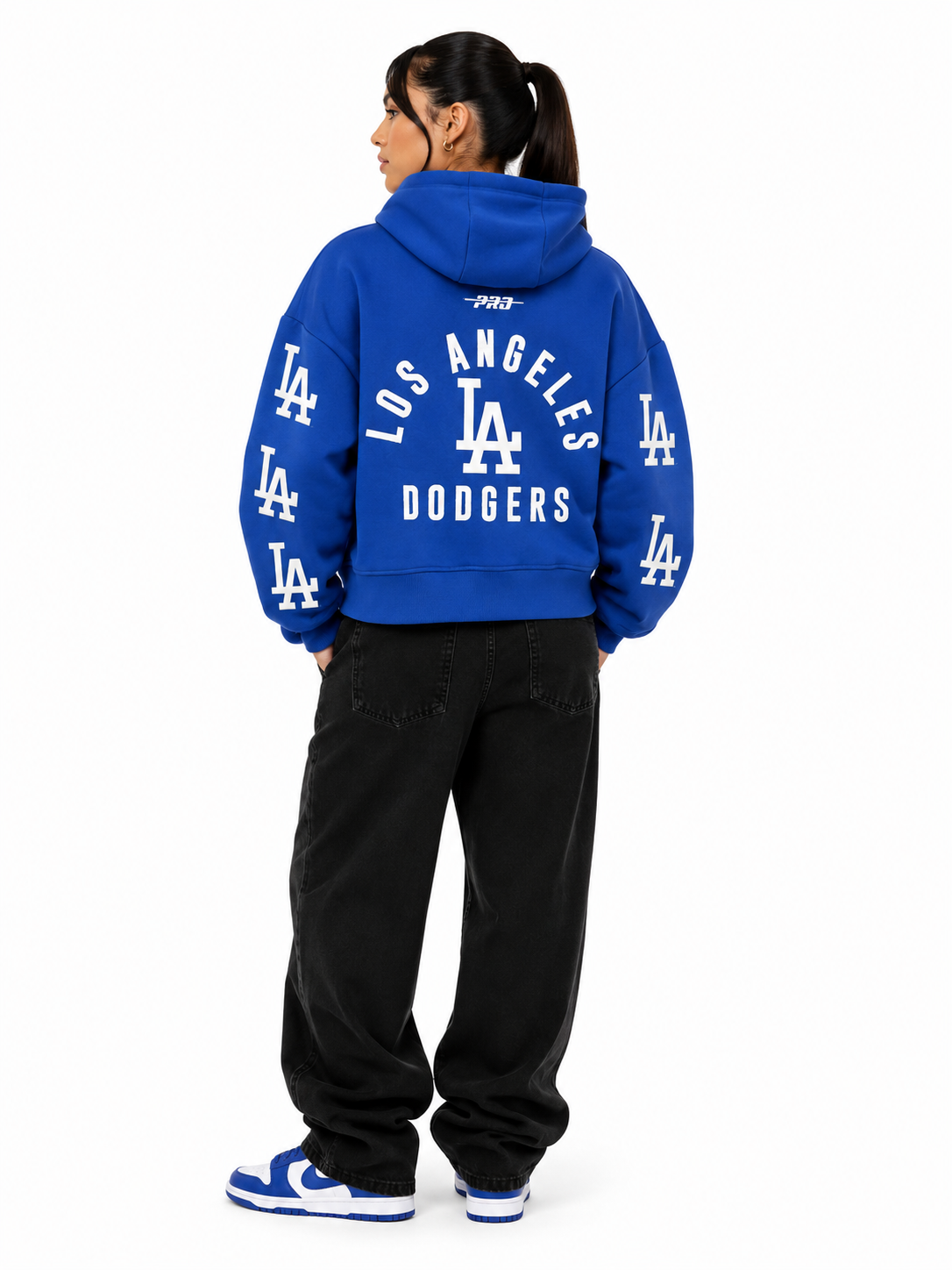 Pro Standard MLB LOS ANGELES DODGERS All Pro WOMEN'S Full Zip Sweater