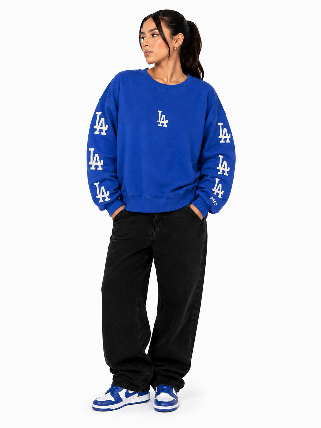 Pro Standard MLB LOS ANGELES DODGERS All Pro WOMEN'S CREW NECK