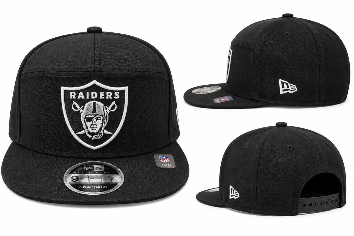 New Era Cotton Canvas Raiders Black 950 Snapback 60612185