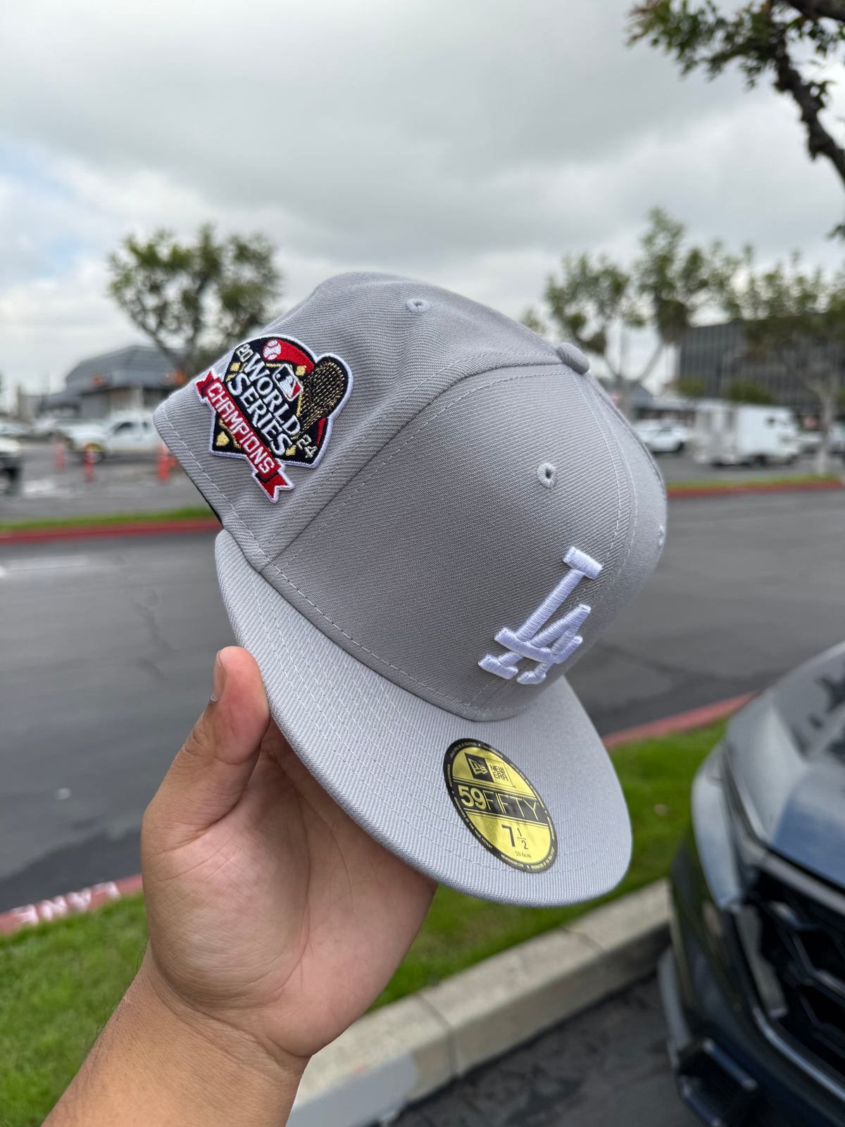 Los Angeles Dodgers World Series Champion Hat Grey 5950