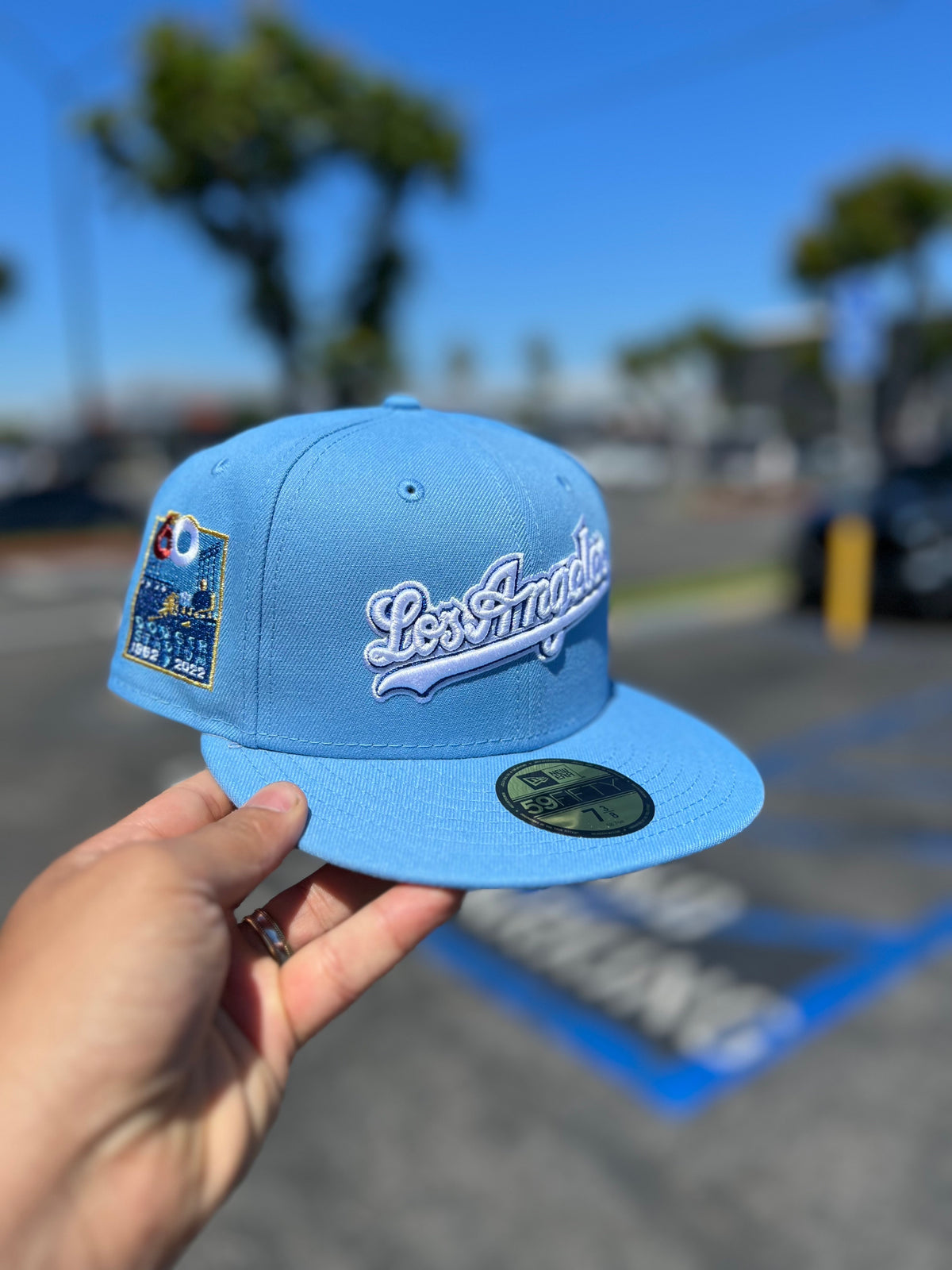 Los Angeles Dodgers Sky Blue Script 5950