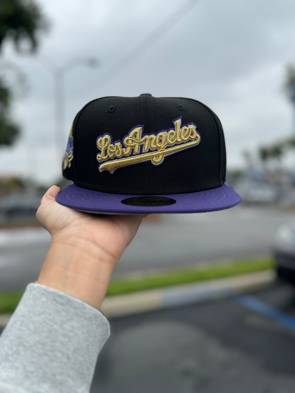 Los Angeles Dodgers Black / Purple Script 5950