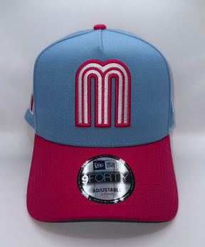 Mexico 2Toned Sky/Pink 9Forty Adjustable A-Frame Hat