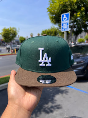 MLB New Era 9Fifty Basic Snapback Dodgers Forest Green / Walnut 950