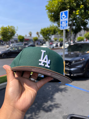 MLB New Era 9Fifty Basic Snapback Dodgers Forest Green / Walnut 950