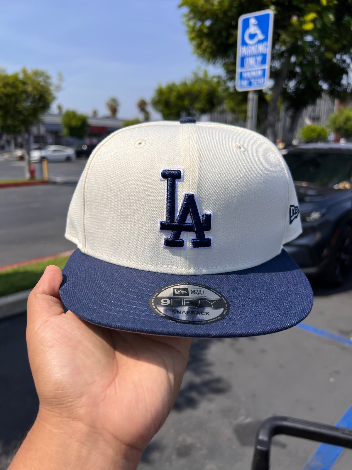 MLB New Era 9Fifty Basic Snapback Dodgers Chrome / Navy 950