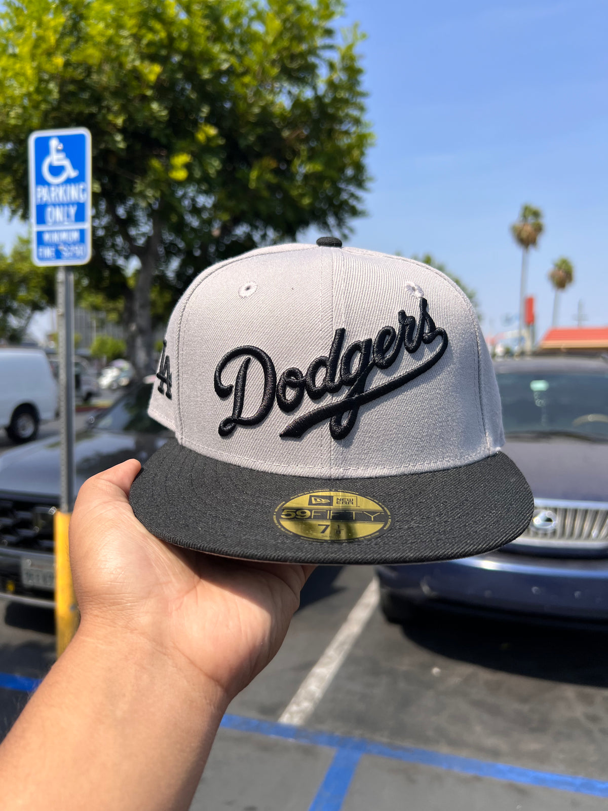 Los Angeles Dodgers Script Grey / Black 5950