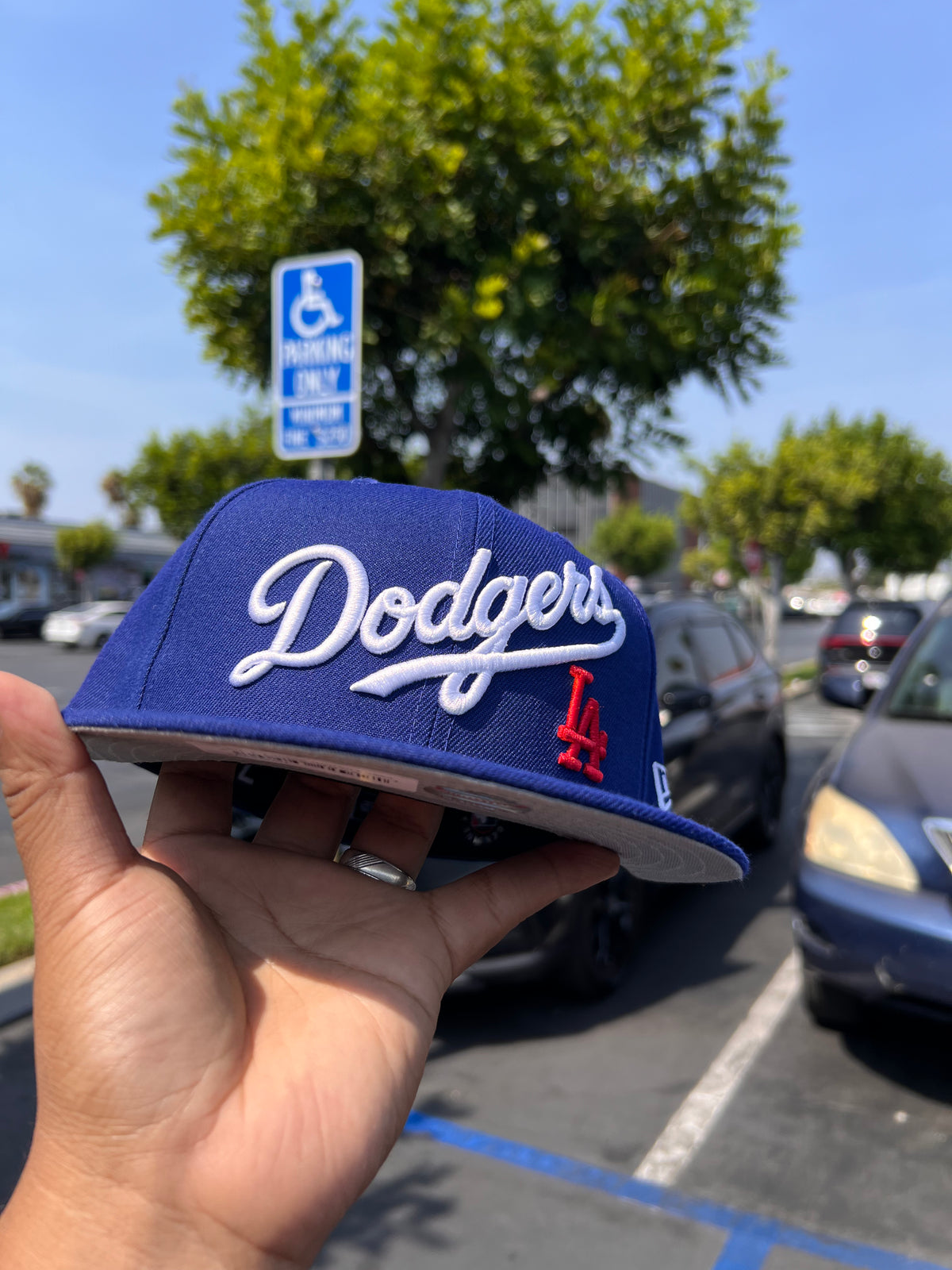 Los Angeles Dodgers Script Royal with Red LA 5950