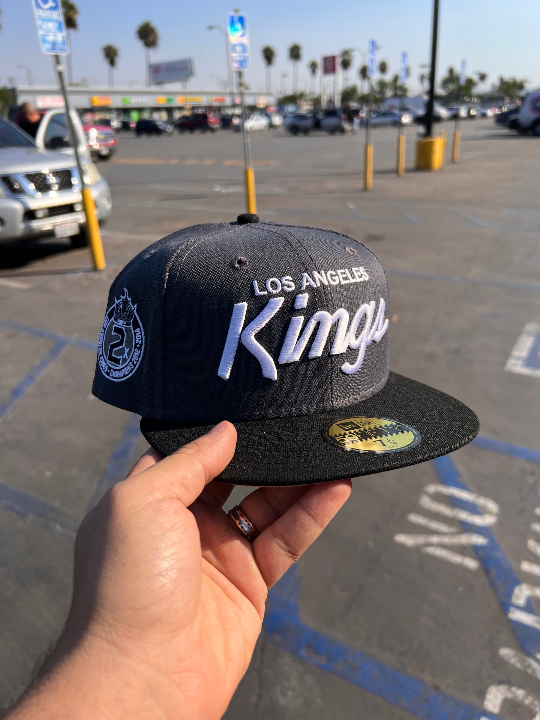 Los Angeles Kings Script Charcoal / Black 5950