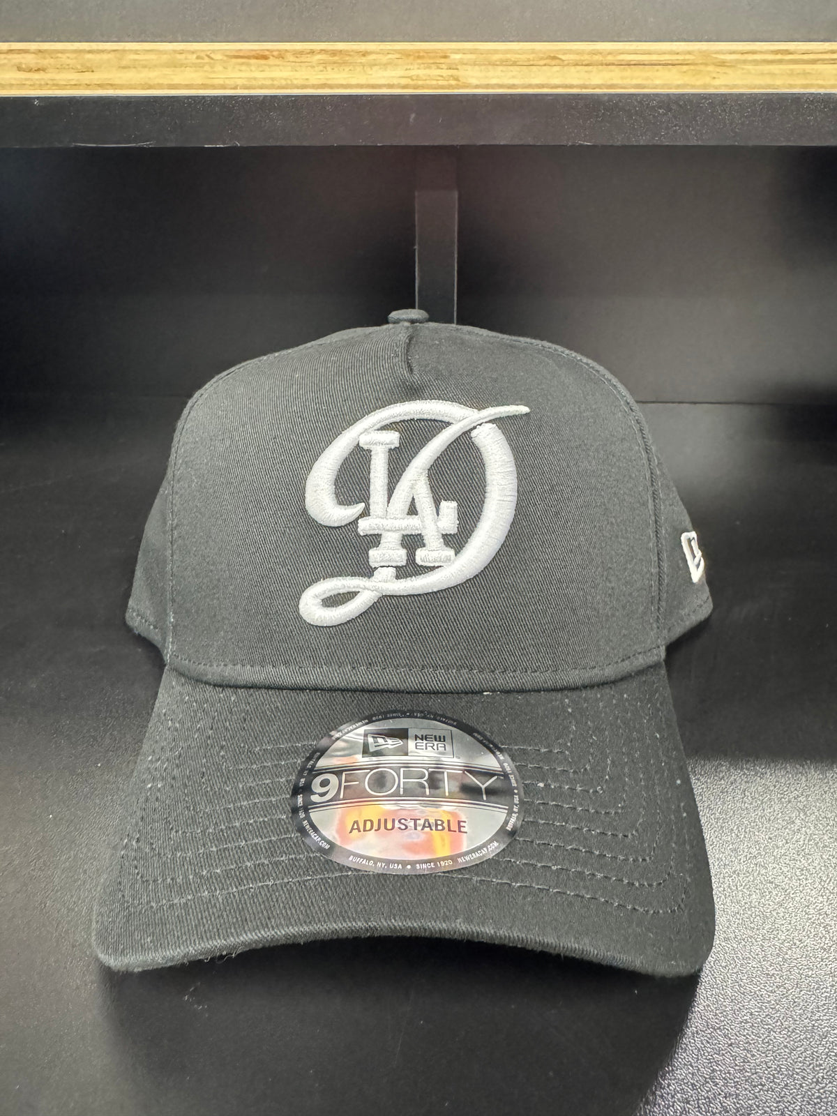 Los Angeles Dodgers City Connect Black/White 9Forty Adjustable A-Frame Hat