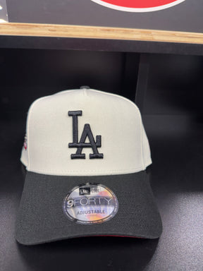 Los Angeles Dodgers 2 Toned Ivory/Black 9Forty Adjustable A-Frame Hat