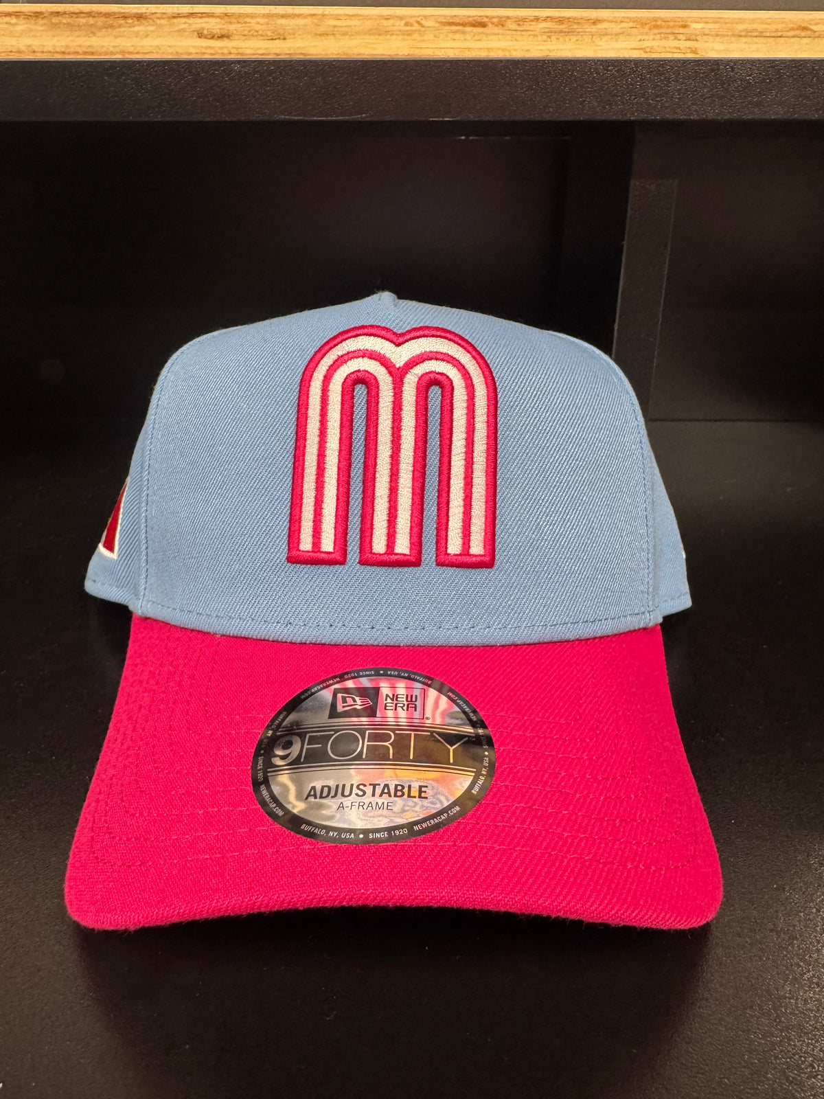 Mexico 2Toned Sky/Pink 9Forty Adjustable A-Frame Hat
