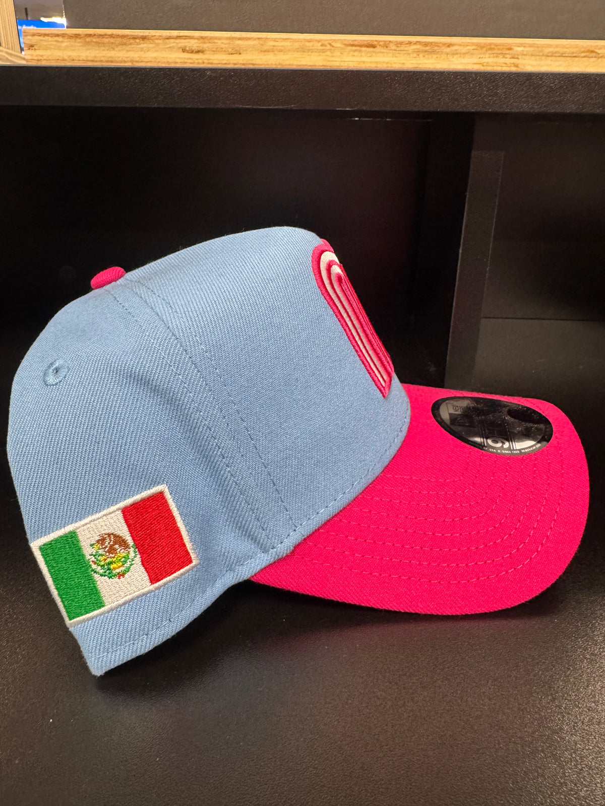 Mexico 2Toned Sky/Pink 9Forty Adjustable A-Frame Hat