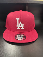 MLB New Era 9Fifty Basic Snapback Dodgers Burgundy/ White 950
