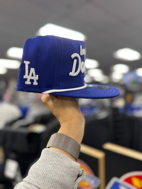 MLB New Era Golfer Team Text Snapback Royal LA Dodgers