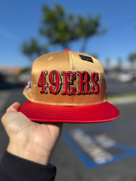 San Francisco 49ers 5950 2 toned Satin Gold/Red Hat