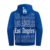 MLB LOS ANGELES DODGERS BILLBOARD MEN'S DROP SHOULDER  HOODIE -ROYAL