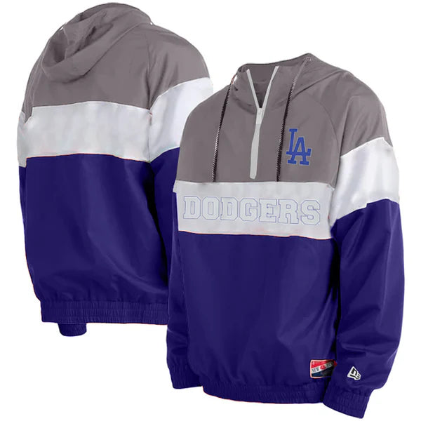 LOS ANGELES DODGERS MEN'S GAMEDAY 1/4 ZIP PULLOVER WINDBREAKER