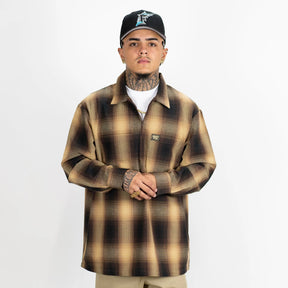 FB County Long Sleeve Checker Zip Shirt