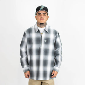 FB County Long Sleeve Checker Zip Shirt