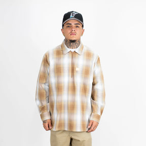 FB County Long Sleeve Checker Zip Shirt