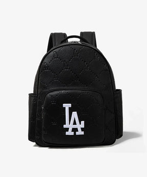 MLB Los Angeles Dodgers Backpack with Embossed Pattern - Black