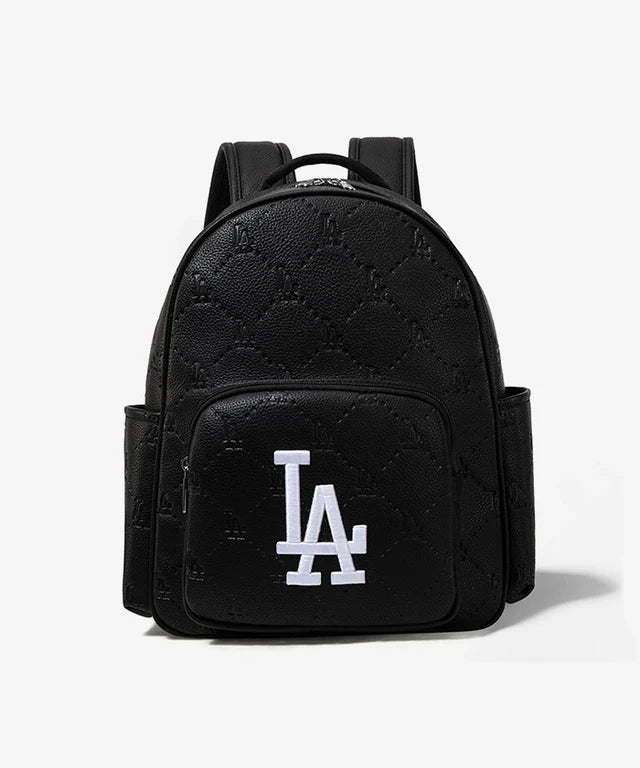 MLB Los Angeles Dodgers Backpack with Embossed Pattern - Black