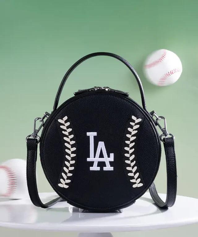MLB Los Angeles Dodgers Circle Crossbody Bag-Black