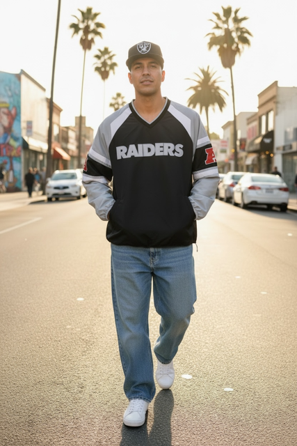 LAS VEGAS RAIDERS  G-III Lightweight V Neck Pullover Jacket