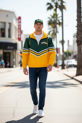 Green Bay Packers Men's Nylon Half Zip Jacket