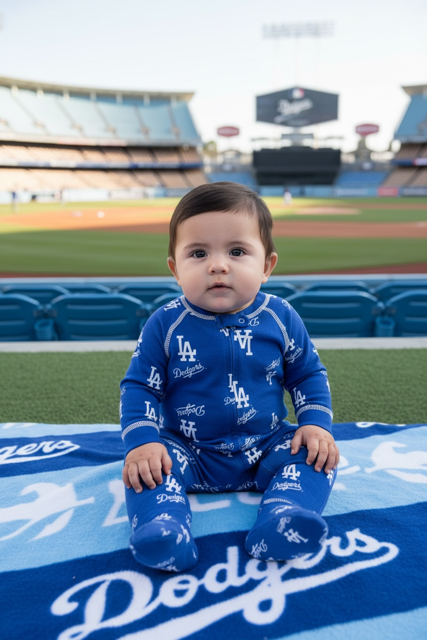 LOS ANGELES DODGERS NEWBORN FULL ZIP ONSIE
