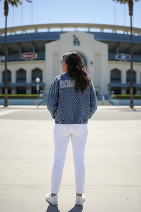 Los Angeles Dodgers Women's  Denim Embellished Jacket