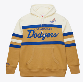 Men's Tan Los Angeles Dodgers Head Coach Fleece Pullover Hoodie