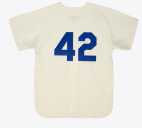 Men's Jackie Robinson White Brooklyn Dodgers Cooperstown Collection 1955 Authentic Player Jersey