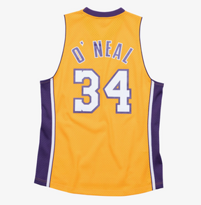 Men's Shaquille O'Neal Gold Los Angeles Lakers 1999/00 Swingman Jersey