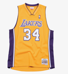 Men's Shaquille O'Neal Gold Los Angeles Lakers 1999/00 Swingman Jersey