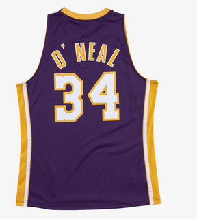 Men's Shaquille O'Neal Purple Los Angeles Lakers 1999/00 Hardwood Classics Swingman Player Jersey